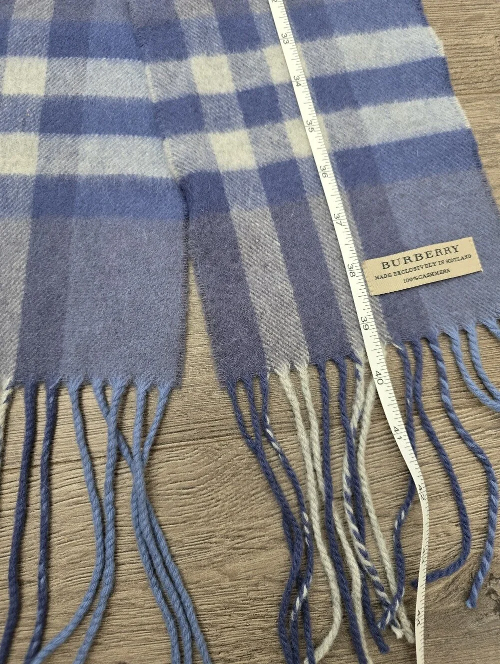 Burberry blue check cashmere scarf Plaid Blue Periwinkle Quiet Luxury Fall